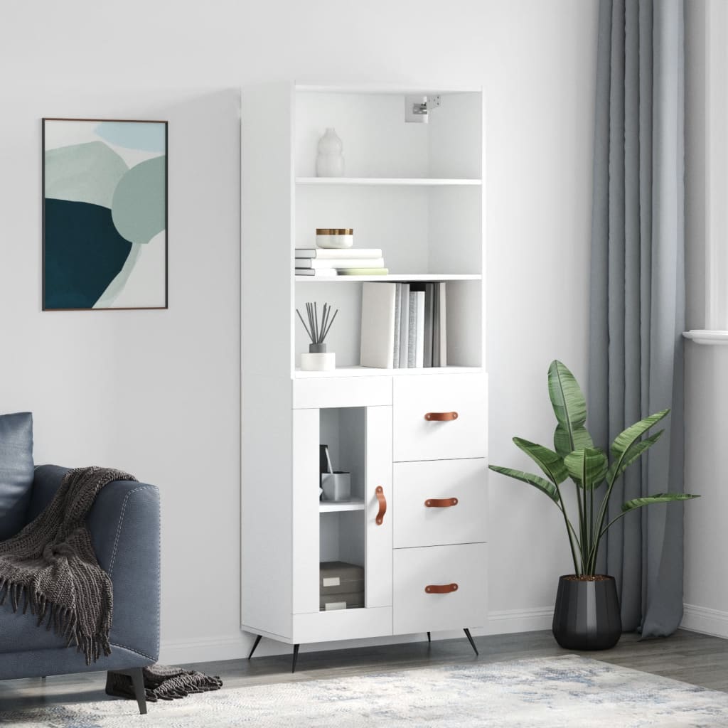 Highboard 69.5X34X180 Cm Engineered Wood