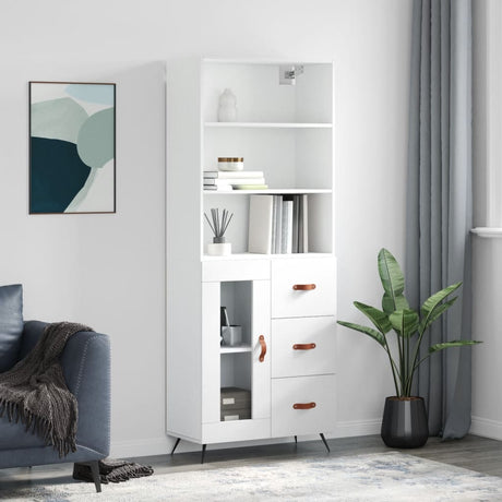 Highboard 69.5X34X180 Cm Engineered Wood