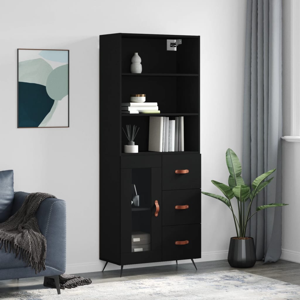 Highboard 69.5X34X180 Cm Engineered Wood