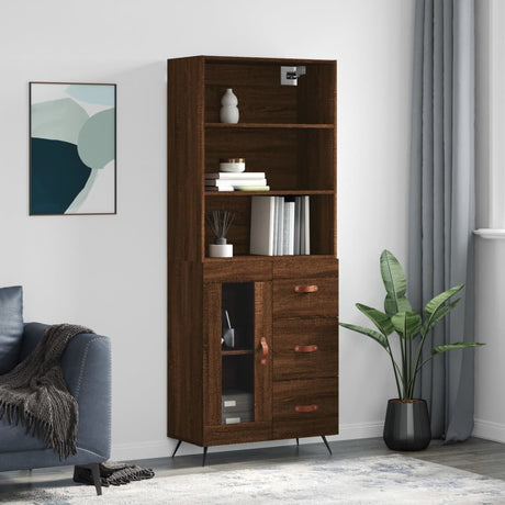 Highboard 69.5X34X180 Cm Engineered Wood