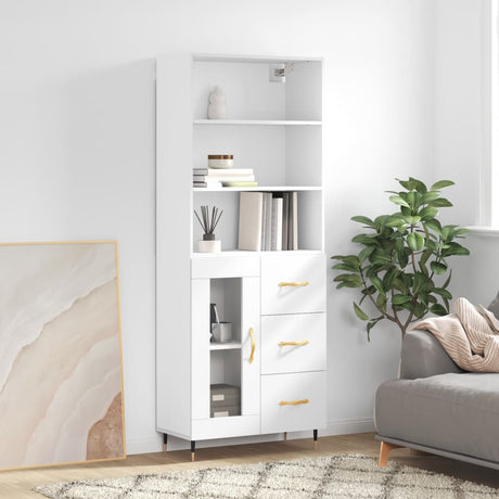 Highboard 69.5X34X180 Cm Engineered Wood