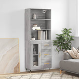 Highboard 69.5X34X180 Cm Engineered Wood