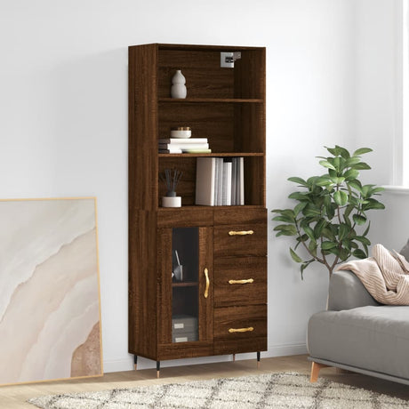 Highboard 69.5X34X180 Cm Engineered Wood
