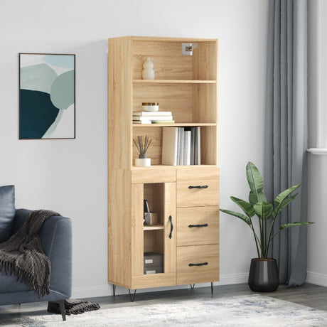 Highboard 69.5X34X180 Cm Engineered Wood