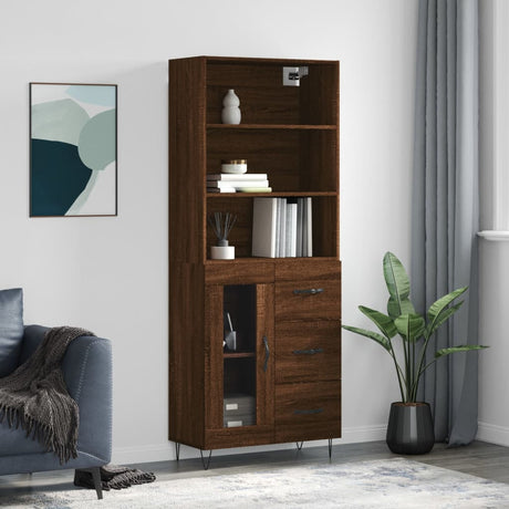 Highboard 69.5X34X180 Cm Engineered Wood
