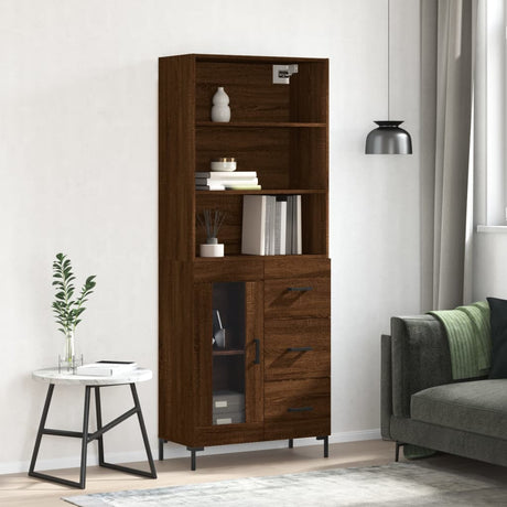 Highboard 69.5X34X180 Cm Engineered Wood