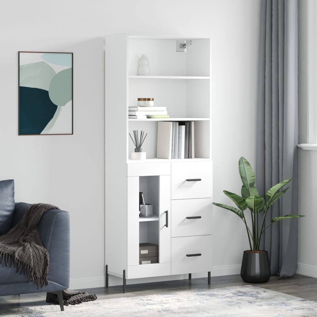 Highboard 69.5X34X180 Cm Engineered Wood