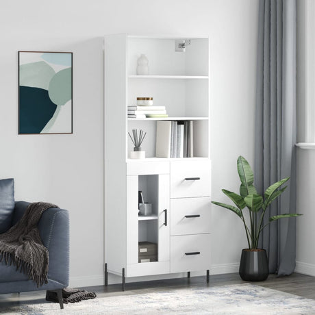 Highboard 69.5X34X180 Cm Engineered Wood