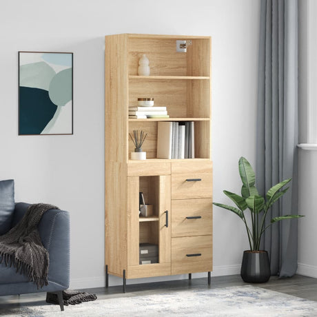 Highboard 69.5X34X180 Cm Engineered Wood