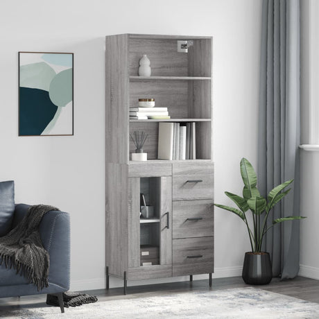Highboard 69.5X34X180 Cm Engineered Wood