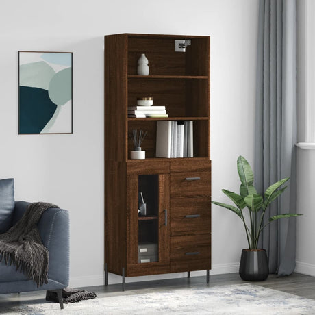 Highboard 69.5X34X180 Cm Engineered Wood
