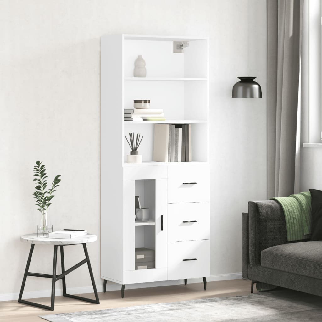 Highboard 69.5X34X180 Cm Engineered Wood