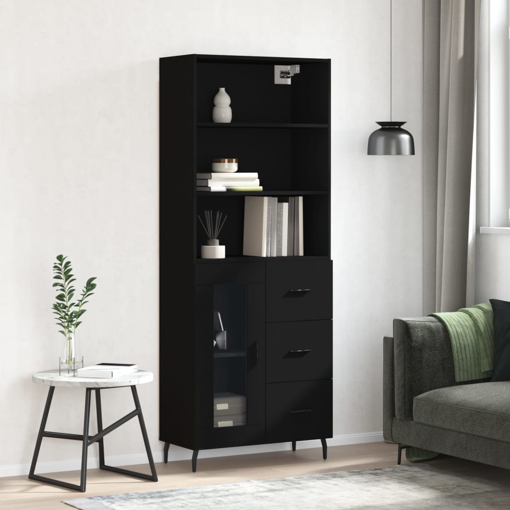 Highboard 69.5X34X180 Cm Engineered Wood