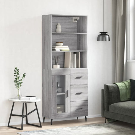 Highboard 69.5X34X180 Cm Engineered Wood