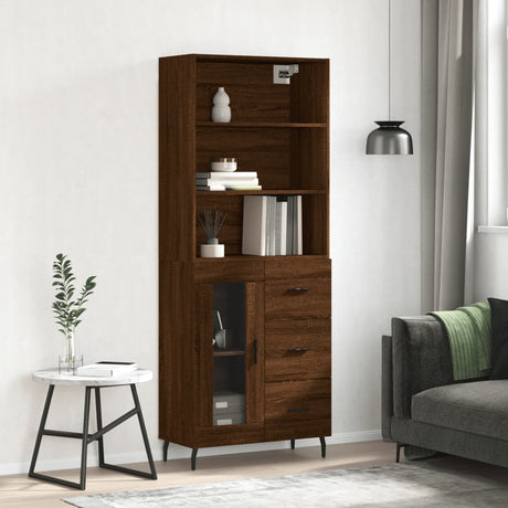 Highboard 69.5X34X180 Cm Engineered Wood