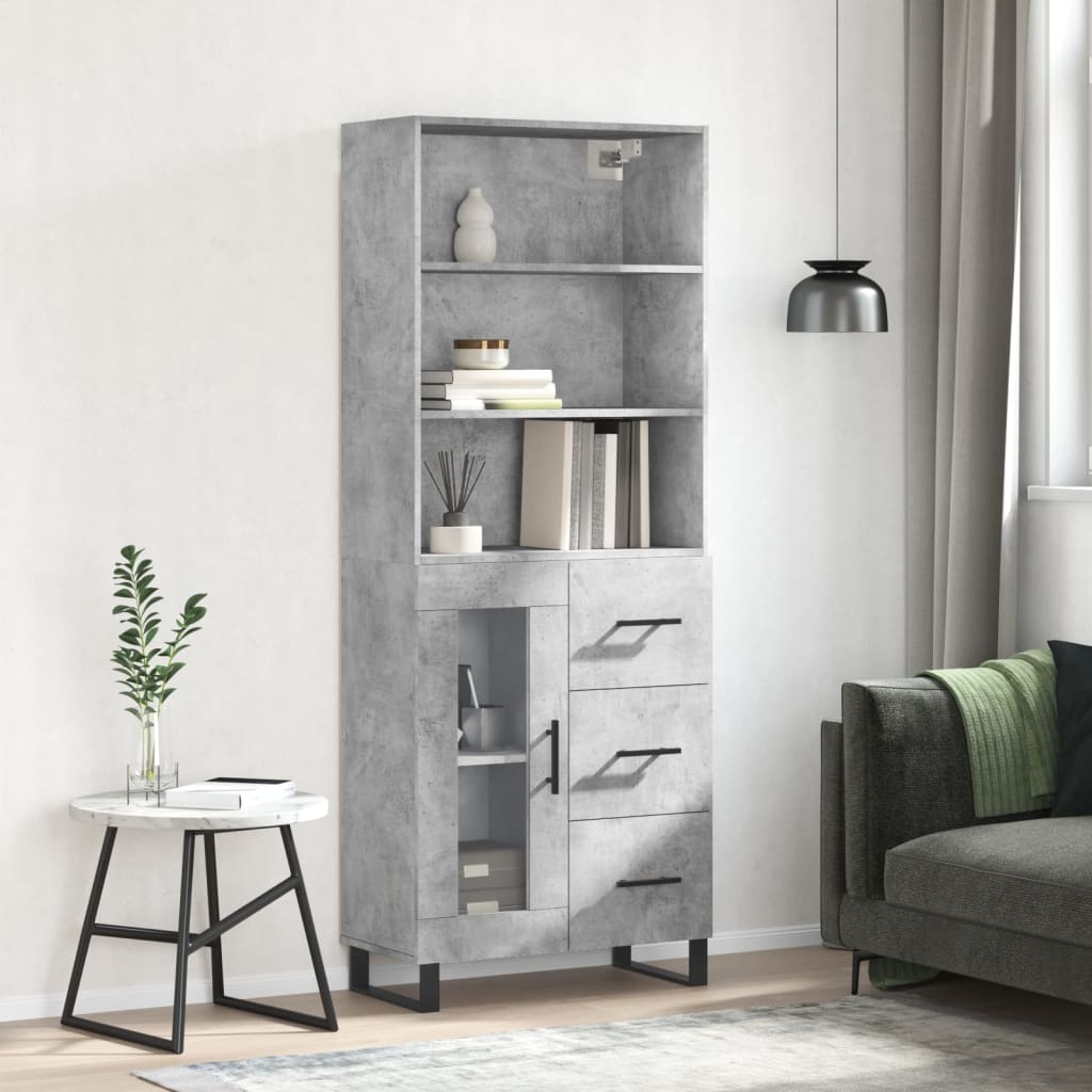Highboard 69.5X34X180 Cm Engineered Wood