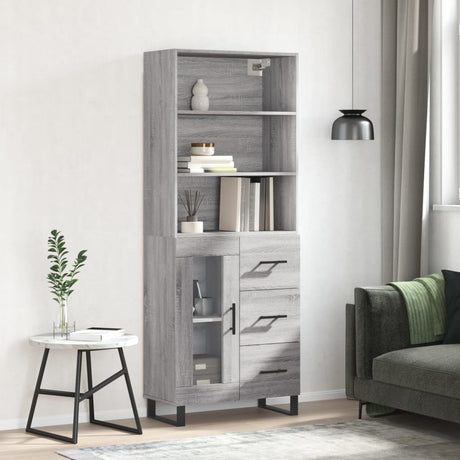 Highboard 69.5X34X180 Cm Engineered Wood
