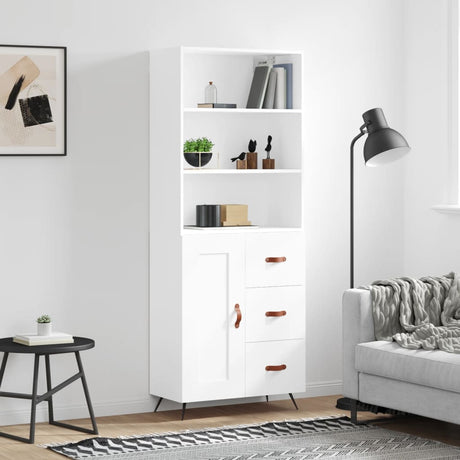 Highboard 69.5X34X180 Cm Engineered Wood