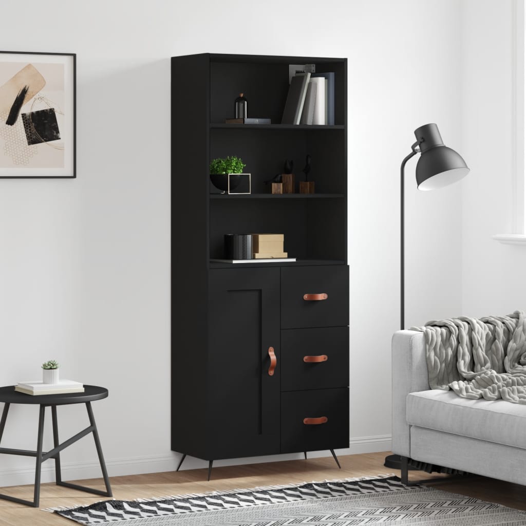 Highboard 69.5X34X180 Cm Engineered Wood