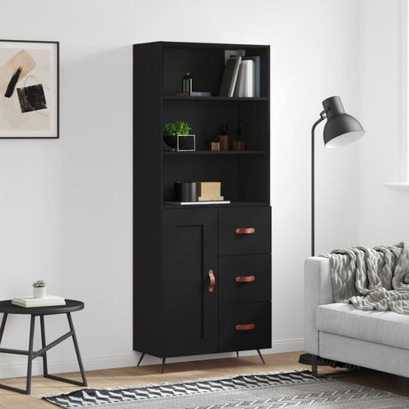 Highboard 69.5X34X180 Cm Engineered Wood