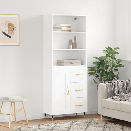 Highboard 69.5X34X180 Cm Engineered Wood
