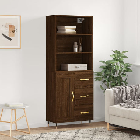 Highboard 69.5X34X180 Cm Engineered Wood