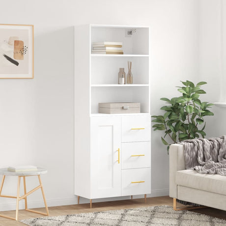 Highboard 69.5X34X180 Cm Engineered Wood