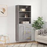Highboard 69.5X34X180 Cm Engineered Wood