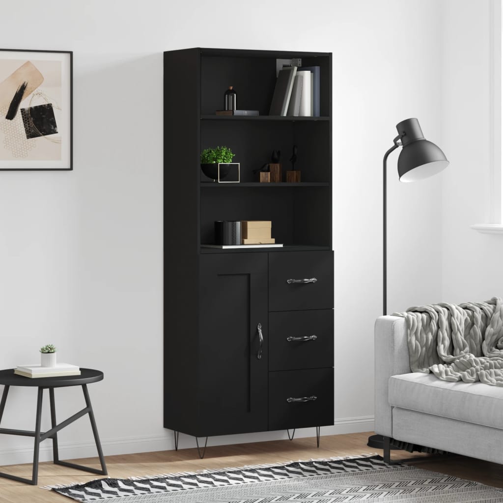 Highboard 69.5X34X180 Cm Engineered Wood