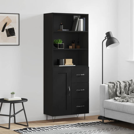 Highboard 69.5X34X180 Cm Engineered Wood