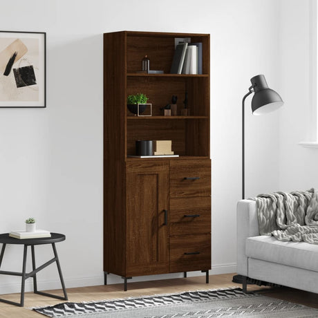 Highboard 69.5X34X180 Cm Engineered Wood