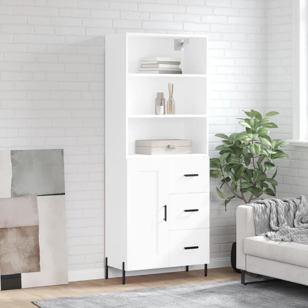 Highboard 69.5X34X180 Cm Engineered Wood