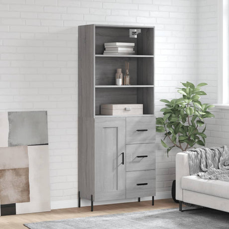 Highboard 69.5X34X180 Cm Engineered Wood