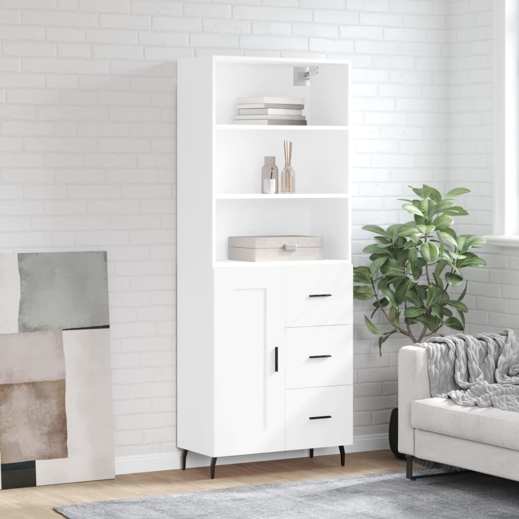 Highboard 69.5X34X180 Cm Engineered Wood