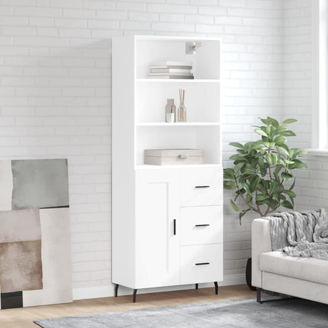 Highboard 69.5X34X180 Cm Engineered Wood