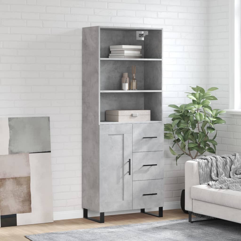 Highboard 69.5X34X180 Cm Engineered Wood
