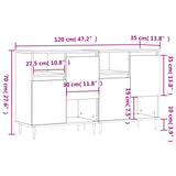 Sideboards 2 Pcs Engineered Wood