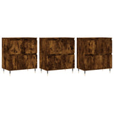 Sideboards 3 pcs Smoked Oak Engineered Wood
