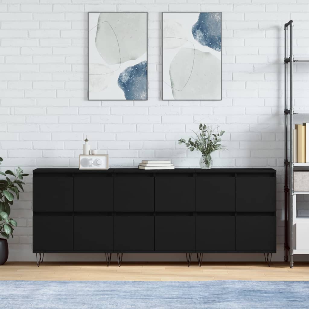 Sideboards 3 Pcs Engineered Wood