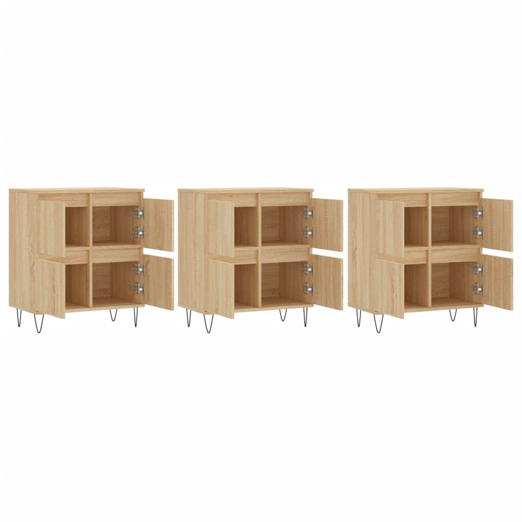Sideboards 3 Pcs Engineered Wood