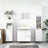 3 Piece Bathroom Furniture Set Engineered Wood