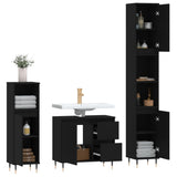 3 Piece Bathroom Furniture Set Engineered Wood