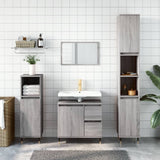 3 Piece Bathroom Furniture Set Engineered Wood