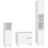 3 Piece Bathroom Furniture Set Engineered Wood