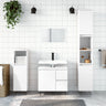3 Piece Bathroom Furniture Set Engineered Wood