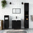 3 Piece Bathroom Furniture Set Engineered Wood