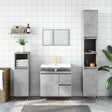 3 Piece Bathroom Furniture Set Engineered Wood