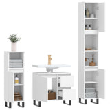 3 Piece Bathroom Furniture Set Engineered Wood