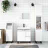 3 Piece Bathroom Furniture Set Engineered Wood