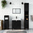 3 Piece Bathroom Furniture Set Engineered Wood